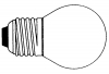 LAMP 220V 25W E27 KOGEL MAT